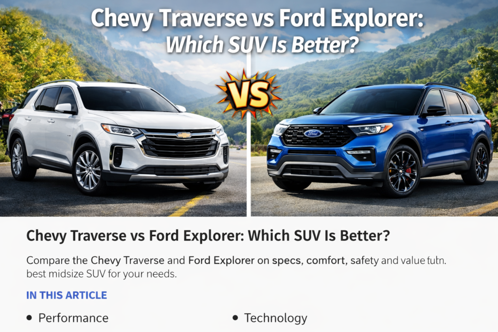 Chevy Traverse vs Ford Explorer